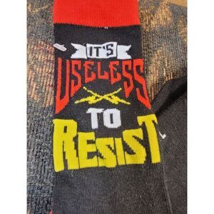 Unisex 'It's Useless to Resist' Novelty Socks- OSFM